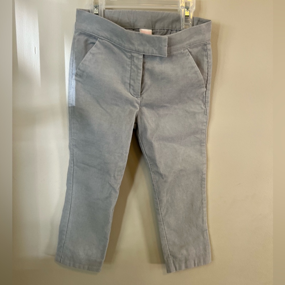 Janie and Jack Grey Ankle Pant with adjustable waist straps